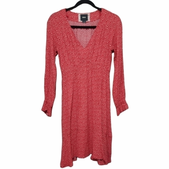 Anthropologie Maeve , Monaco long sleeve dress, color orange and white, … - Picture 2 of 6